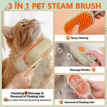 Steam Grooming Comb for Cats & Dogs | Pet Hair Remover