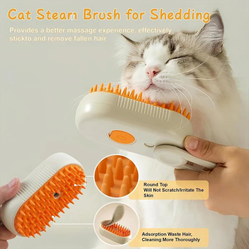 Steam Grooming Comb for Cats & Dogs | Pet Hair Remover