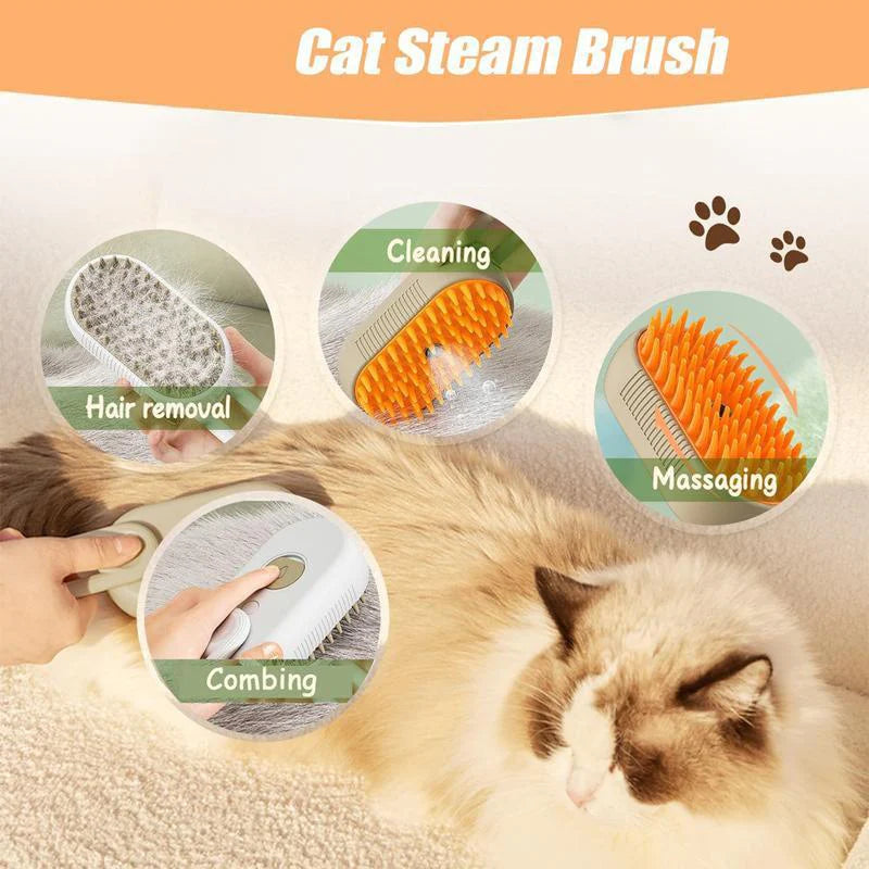 Steam Grooming Comb for Cats & Dogs | Pet Hair Remover