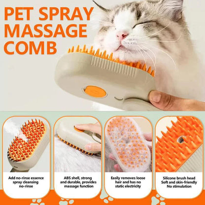 Steam Grooming Comb for Cats & Dogs | Pet Hair Remover