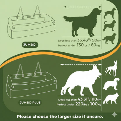 Jumbo Dog Car Seat & Booster for Anxiety - Safe Pet Carrier for Large Dog
