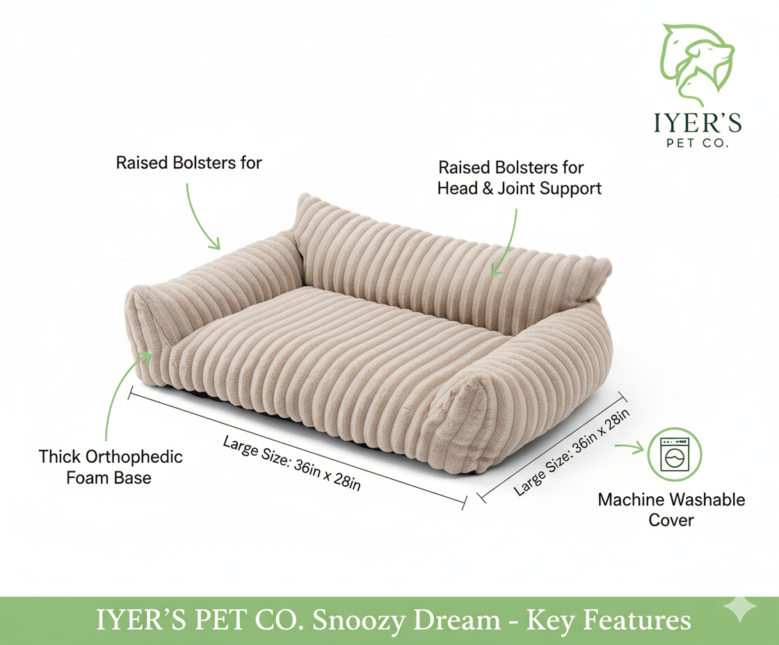 The Premium Ortho-Relief™ Dog Bed: Therapeutic Joint & Calming Support